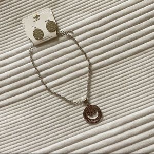 Silver Necklace and Earring Set